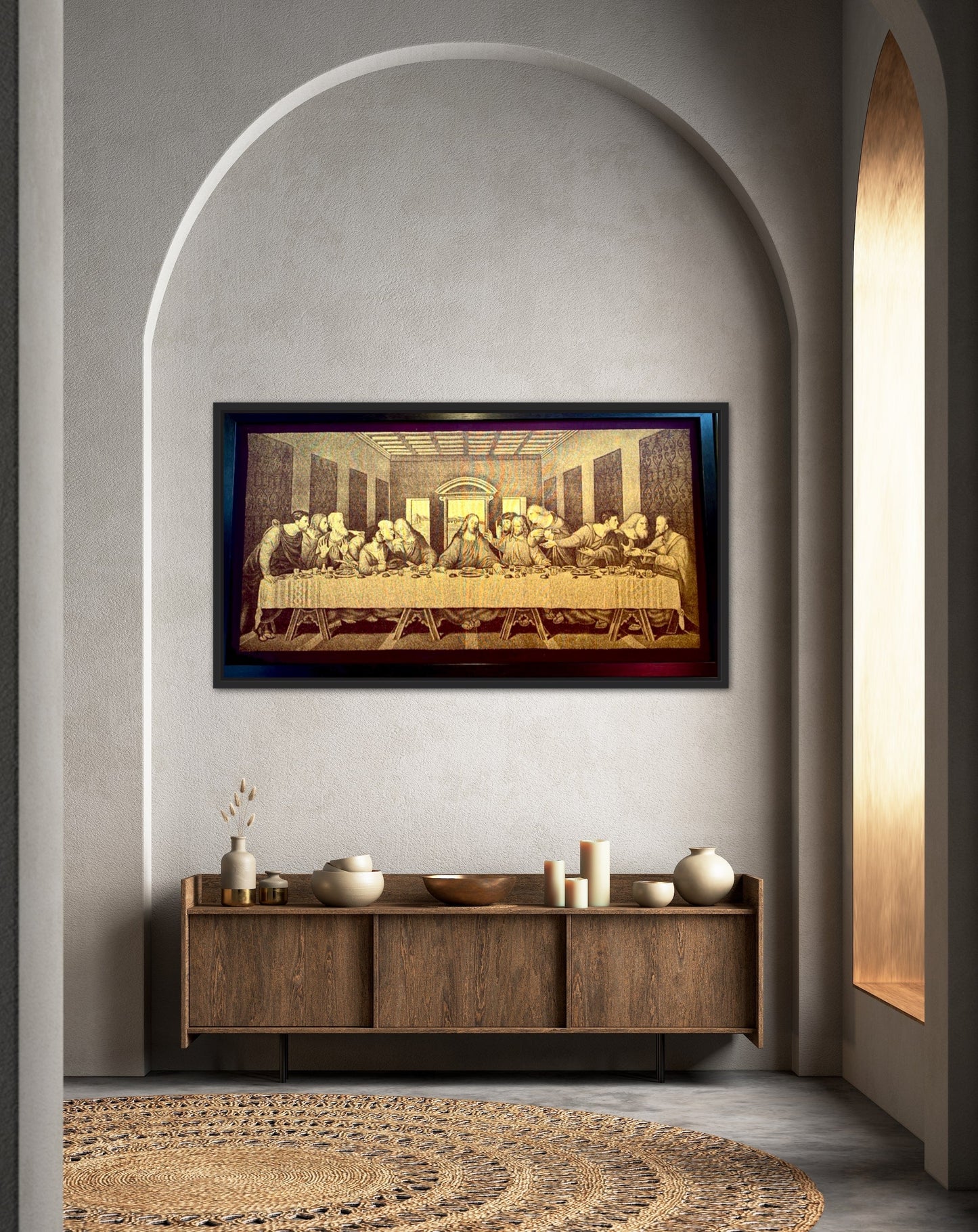 THE LAST SUPPER BY LEONARDO DAVINCI | LUXE WOVEN SILK ART