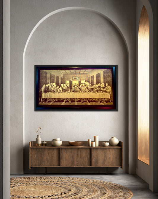 THE LAST SUPPER  BY LEONARDO DAVINCI | LUXE WOVEN SILK ART