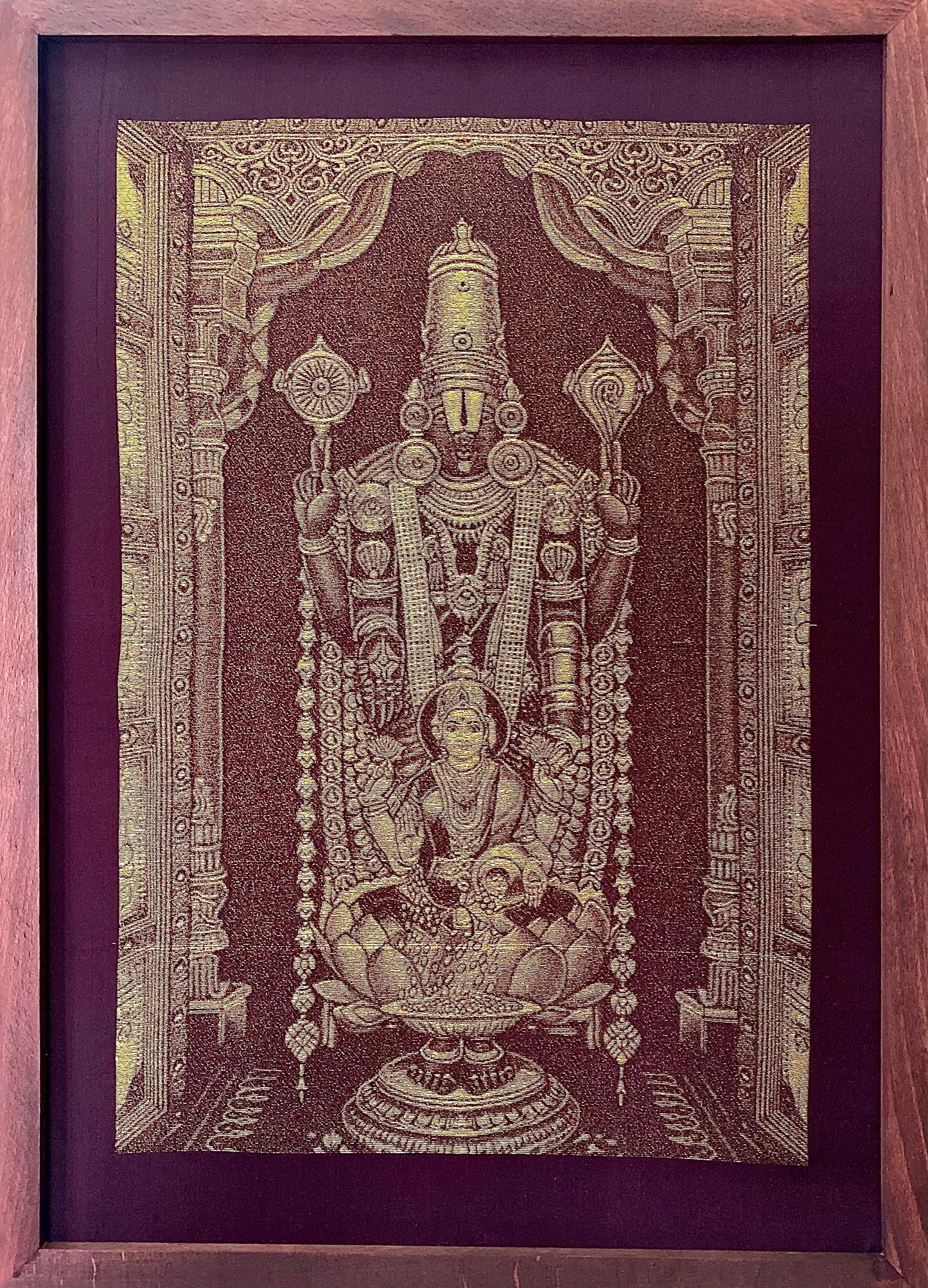 LORD SRI LAKSHMI VENKATESHWARA - SPIRITUAL | LUXE WOVEN SILK ART