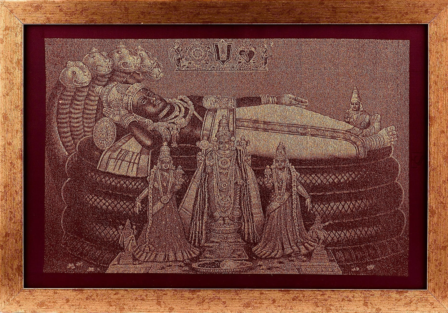 LORD RANGANATHA SWAMY - SPIRITUAL | LUXE WOVEN SILK ART