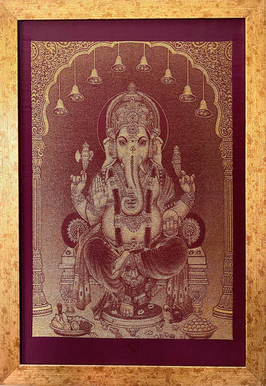 LORD GANESHA - SPIRITUAL | LUXE WOVEN SILK ART