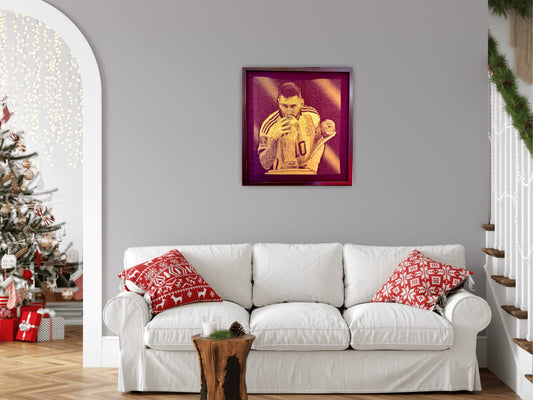 LIONEL MESSI - AN INSPIRATIONAL PERSONALITIES | LUXE WOVEN SILK ART